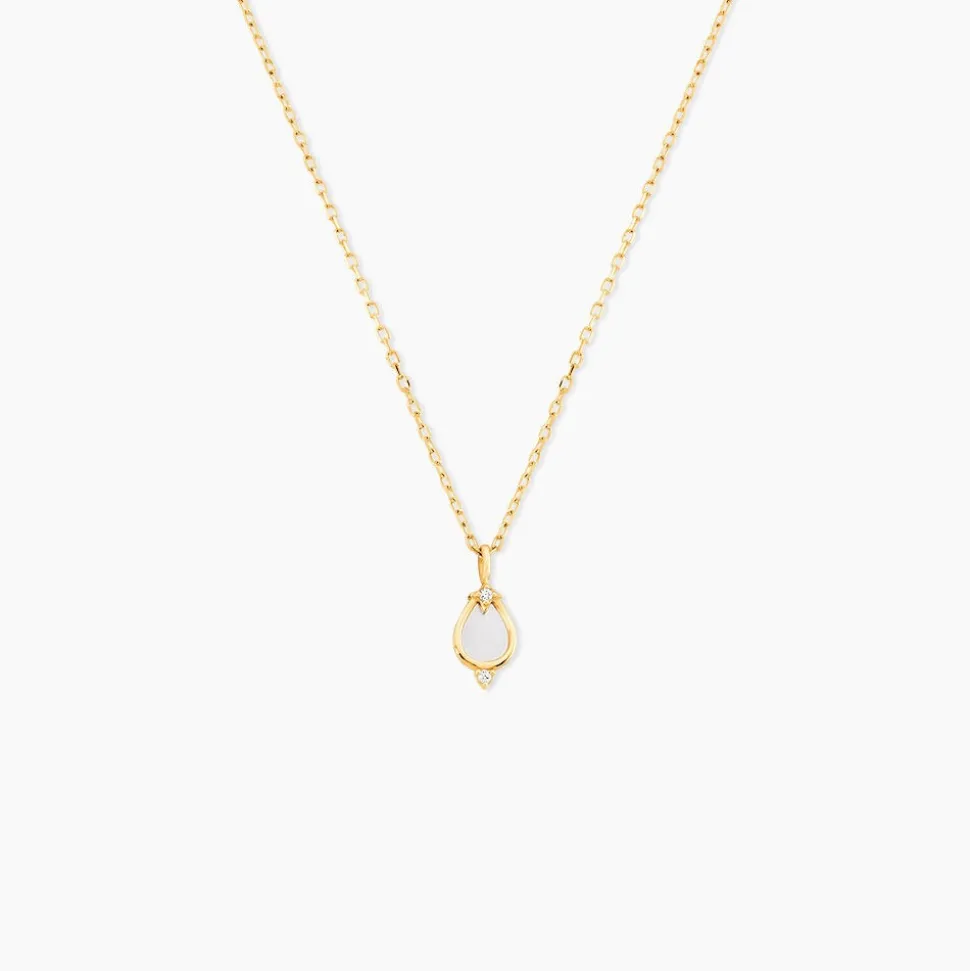 Collier Luminea Or Jaune Nacre Oxyde De Zirconium