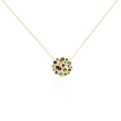 Collier Lutine Plaqué Or Jaune Oxyde Et Pierre De Synthese|Marc Orian Hot