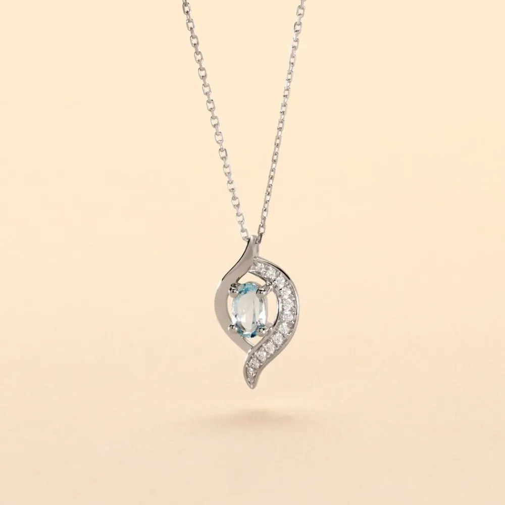 Collier Lydia Or Blanc Topaze Oxyde Oxyde|Marc Orian Best