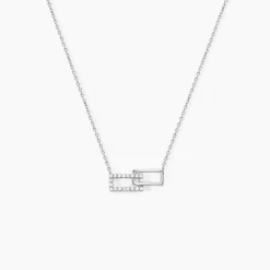 Collier Lysis Argent Blanc Oxyde De Zirconium