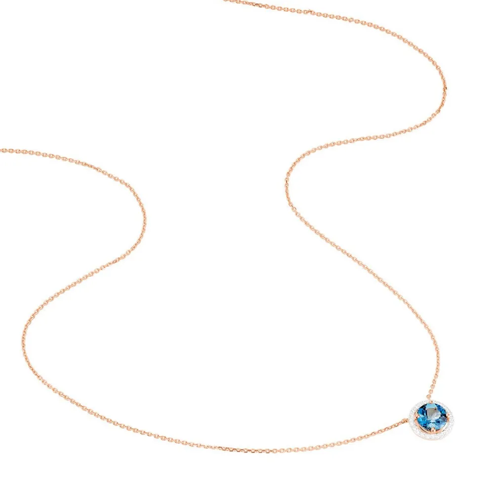 Collier Maeva Or Rose Topaze Et Oxyde De Zirconium|Marc Orian Outlet