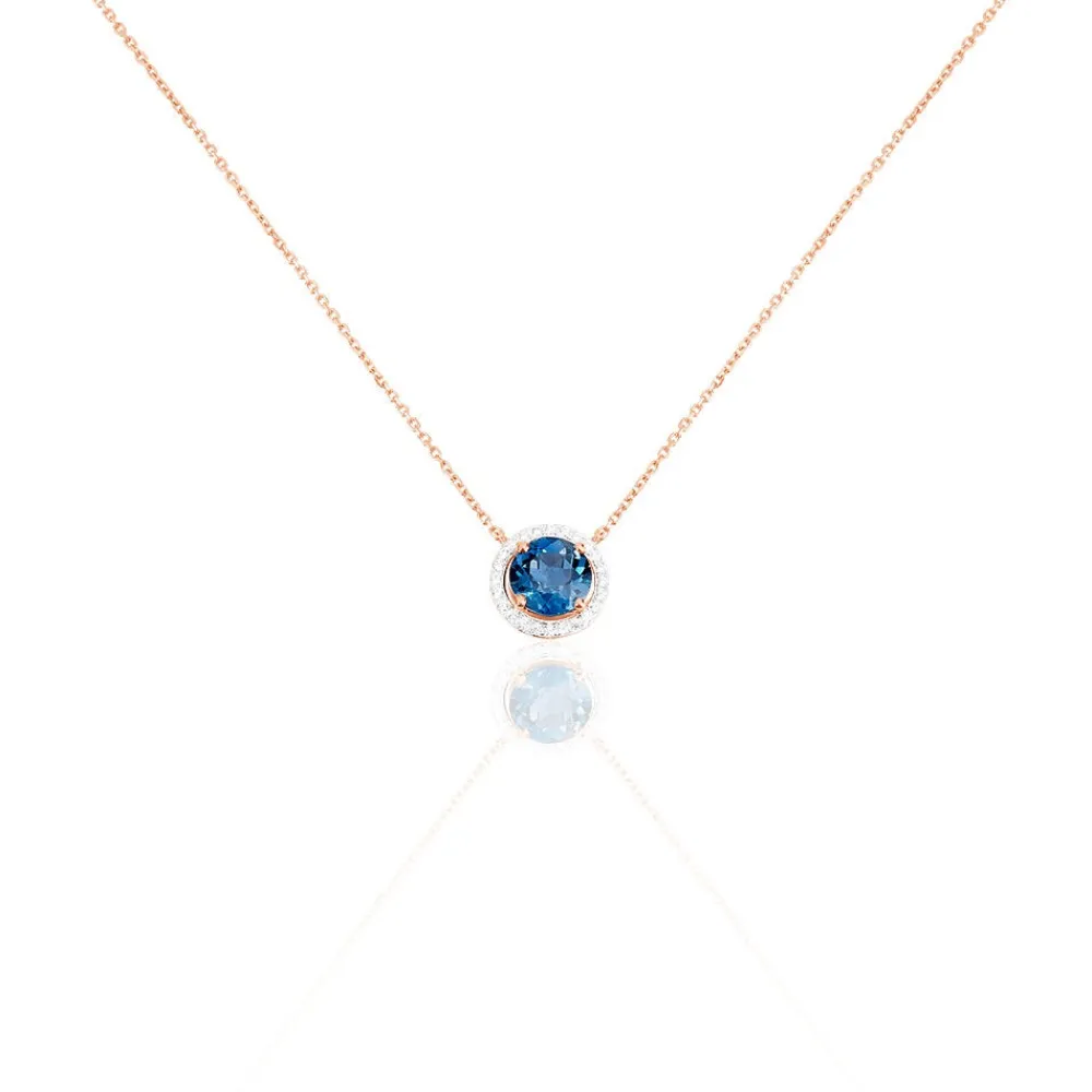 Collier Maeva Or Rose Topaze Et Oxyde De Zirconium|Marc Orian Outlet