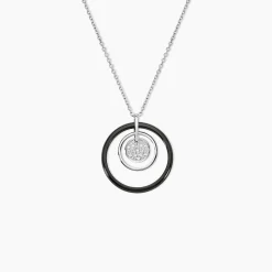 Collier Maia Argent Blanc Céramique Et Oxyde De Zirconium