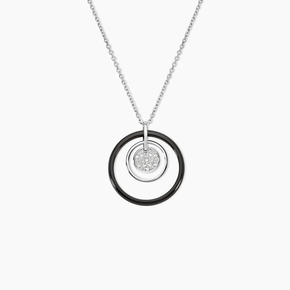 Collier Maia Argent Blanc Céramique Et Oxyde De Zirconium