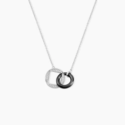 Collier Malee Argent Blanc Céramique Et Oxyde De Zirconium|Marc Orian Online