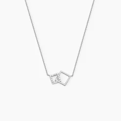 Collier Manoela Argent Blanc Oxyde De Zirconium