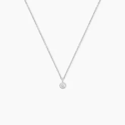 Collier Marciana Argent Blanc Oxyde De Zirconium