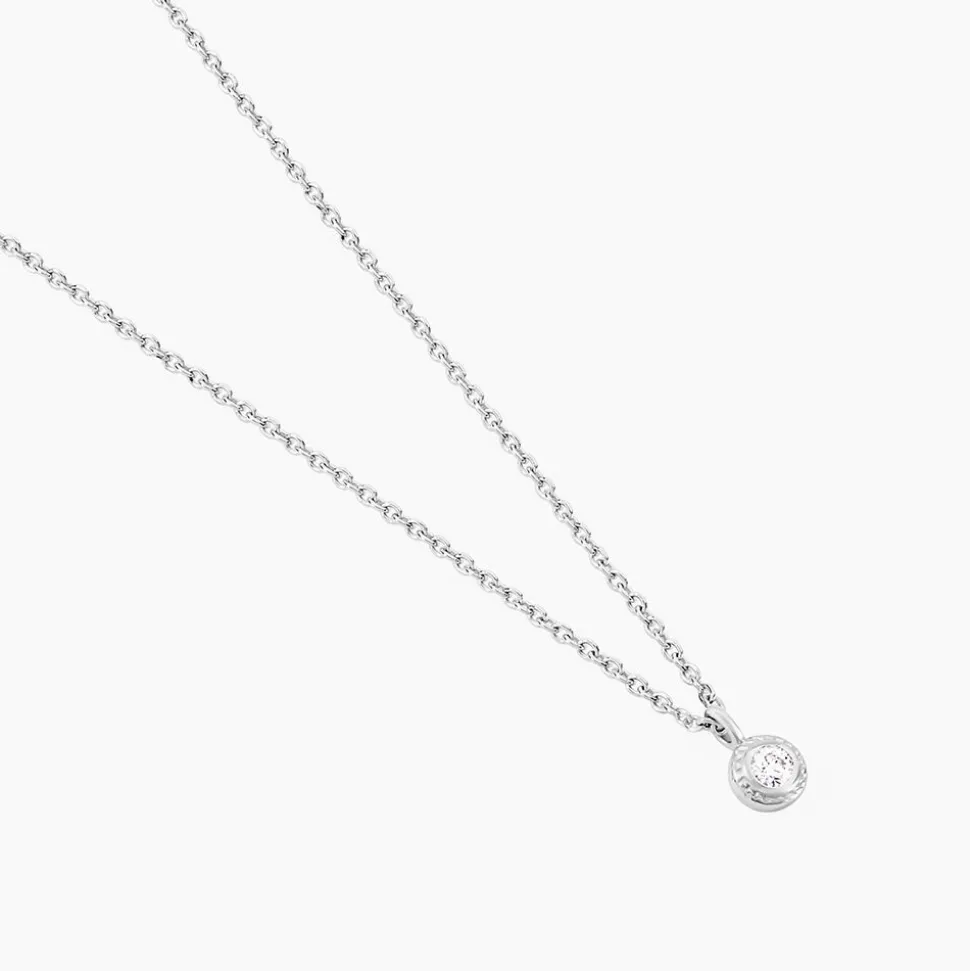 Collier Marciana Argent Blanc Oxyde De Zirconium