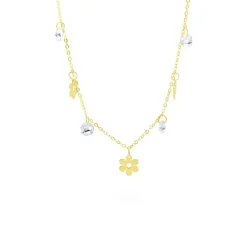 Collier Marganita Or Jaune Oxyde De Zirconium