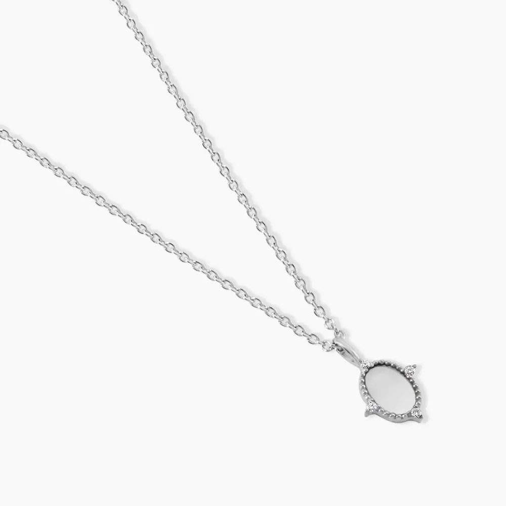 Collier Margot Argent Blanc Nacre Oxyde De Zirconium|Marc Orian Hot