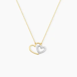 Collier Marineta Or Jaune Oxyde De Zirconium