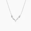 Collier Mascaret Argent Blanc Oxyde De Zirconium