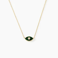 Collier Matiasma Or Jaune Malachite Diamant