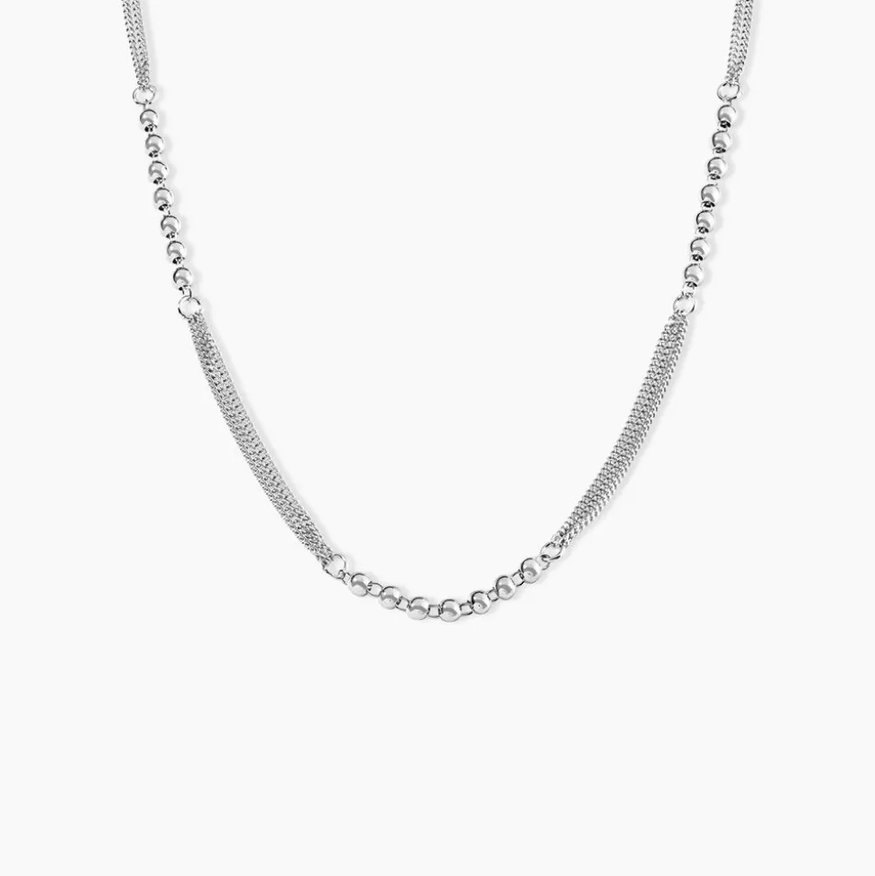 Collier Melodie Argent Blanc