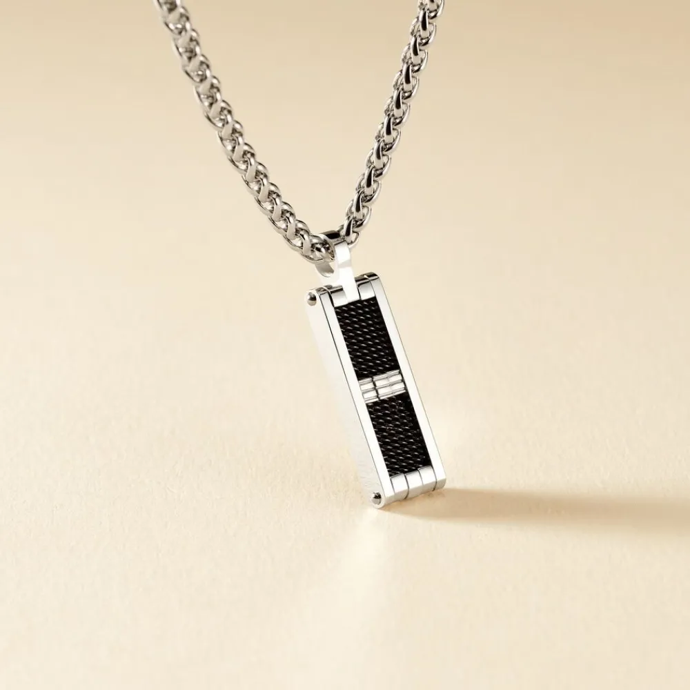 Collier Messy Acier Blanc|JOURDAN Online