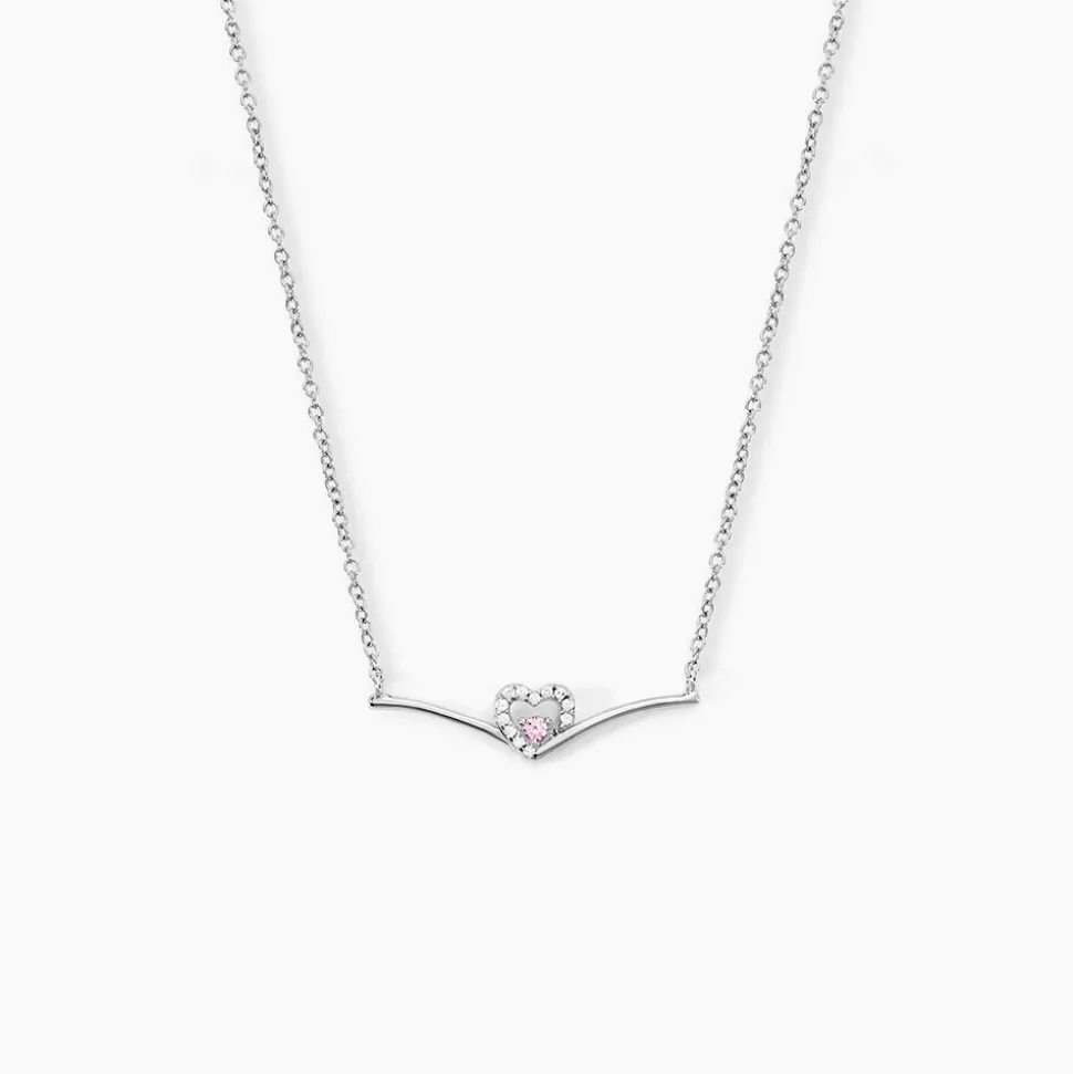 Collier Miline Argent Blanc Oxyde De Zirconium
