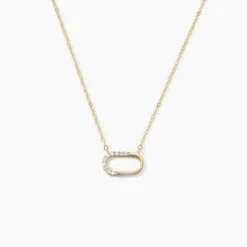 Collier Minimalist Chic Or Jaune Oxyde De Zirconium