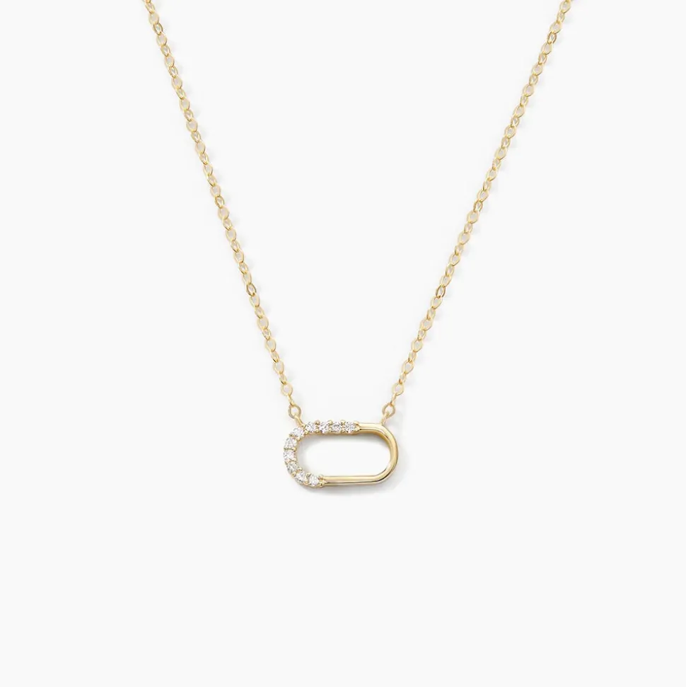 Collier Minimalist Chic Or Jaune Oxyde De Zirconium