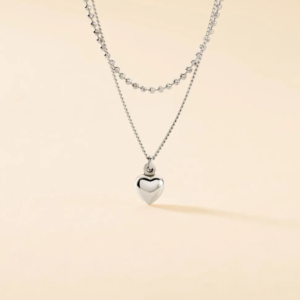 Collier Monifa Argent Blanc