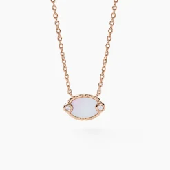 Collier Muse Argent Rose Nacre Oxyde De Zirconium