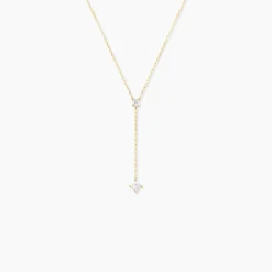 Collier Myfanwy Or Jaune Oxyde De Zirconium