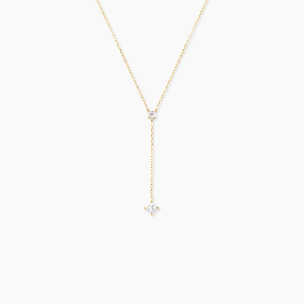 Collier Myfanwy Or Jaune Oxyde De Zirconium