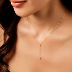 Collier Myfanwy Or Jaune Oxyde De Zirconium