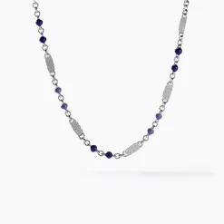 Collier Myliane Argent Blanc