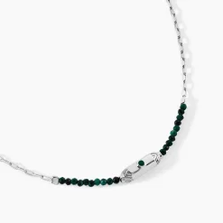 Collier Mystic Argent Blanc Malachite|Marc Orian Discount