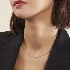 Collier Nahila Argent Blanc