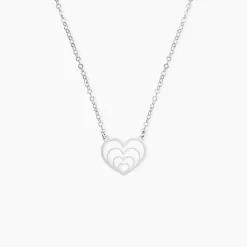 Collier Naleen Argent Blanc