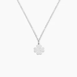 Collier Naomie Argent Blanc