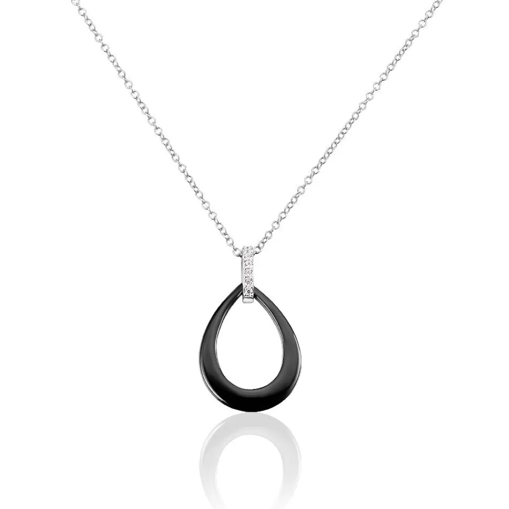Collier Nelly Argent Blanc Céramique Et Oxyde De Zirconium|Marc Orian Discount