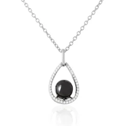 Collier Nerea Argent Blanc Céramique Et Oxyde De Zirconium|Marc Orian