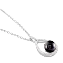 Collier Nerea Argent Blanc Céramique Et Oxyde De Zirconium|Marc Orian