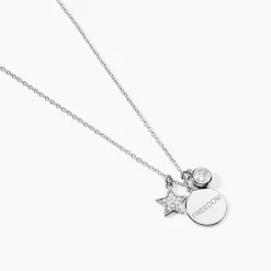 Collier Nessa Argent Blanc Oxyde De Zirconium