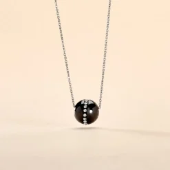 Collier Nina Cera Argent Blanc Strass Et Céramique|Marc Orian Outlet