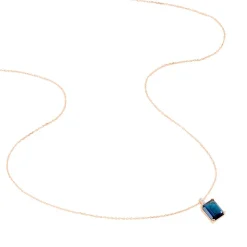 Collier Noee Or Rose Topaze Et Oxyde De Zirconium