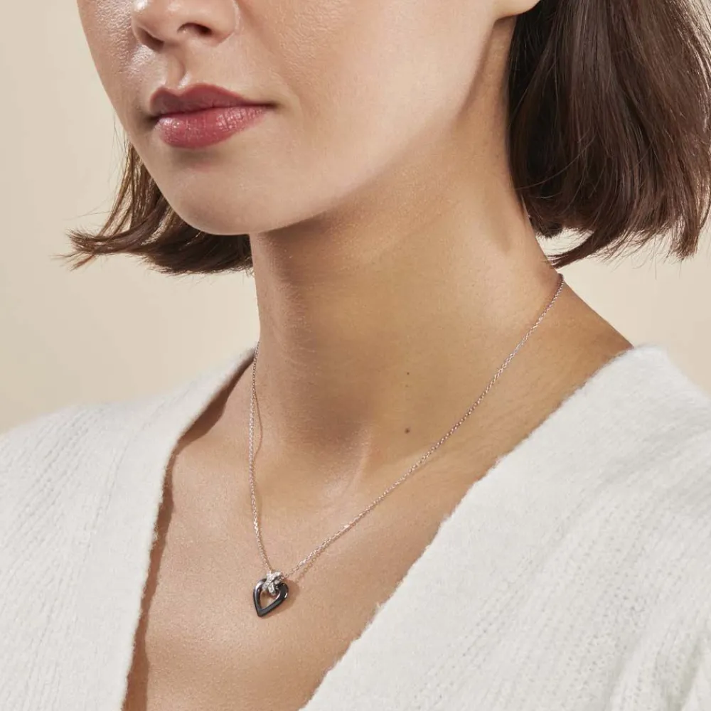 Collier Nolwen Argent Blanc Céramique Et Oxyde De Zirconium|Marc Orian