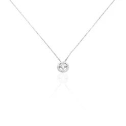 Collier Nour-imen Or Blanc Diamant