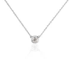Collier Ofelia Or Blanc Diamant|Marc Orian New