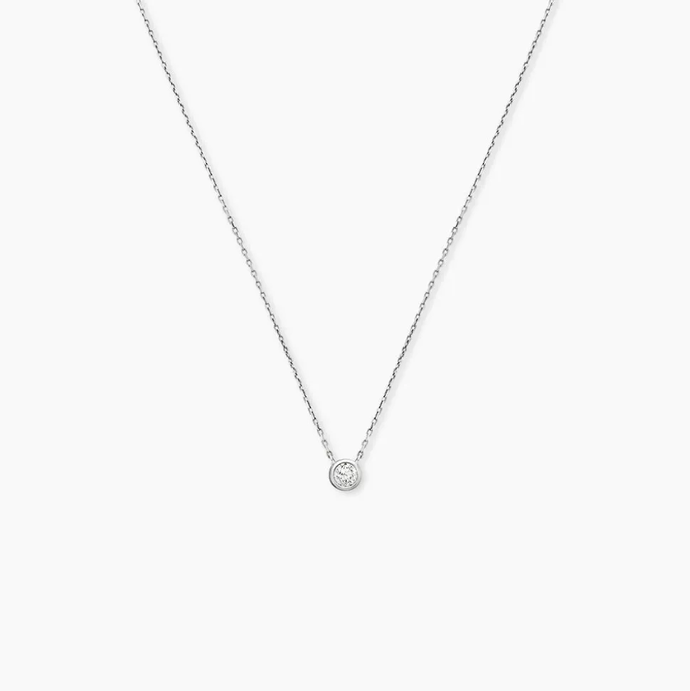 Collier Ofelia Or Blanc Diamant