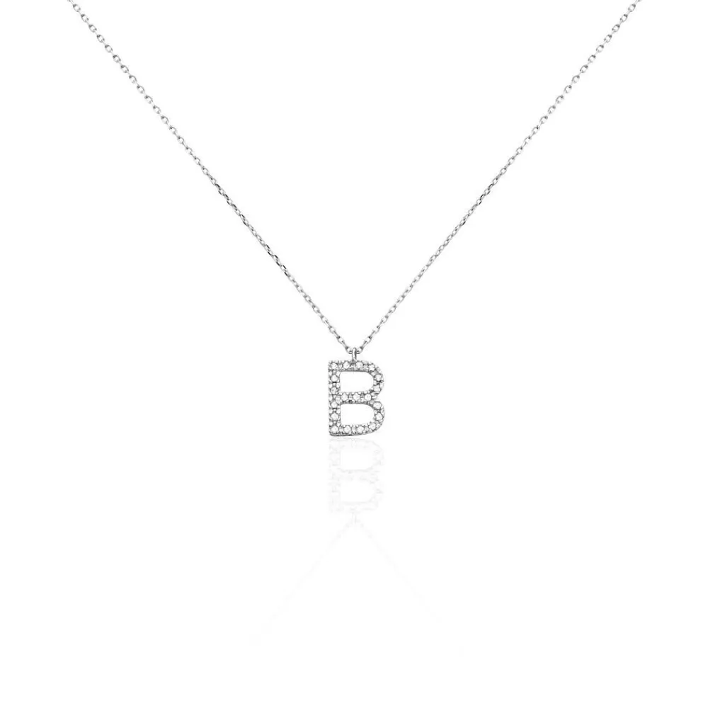 Collier Oran Or Blanc Diamant|Marc Orian Outlet