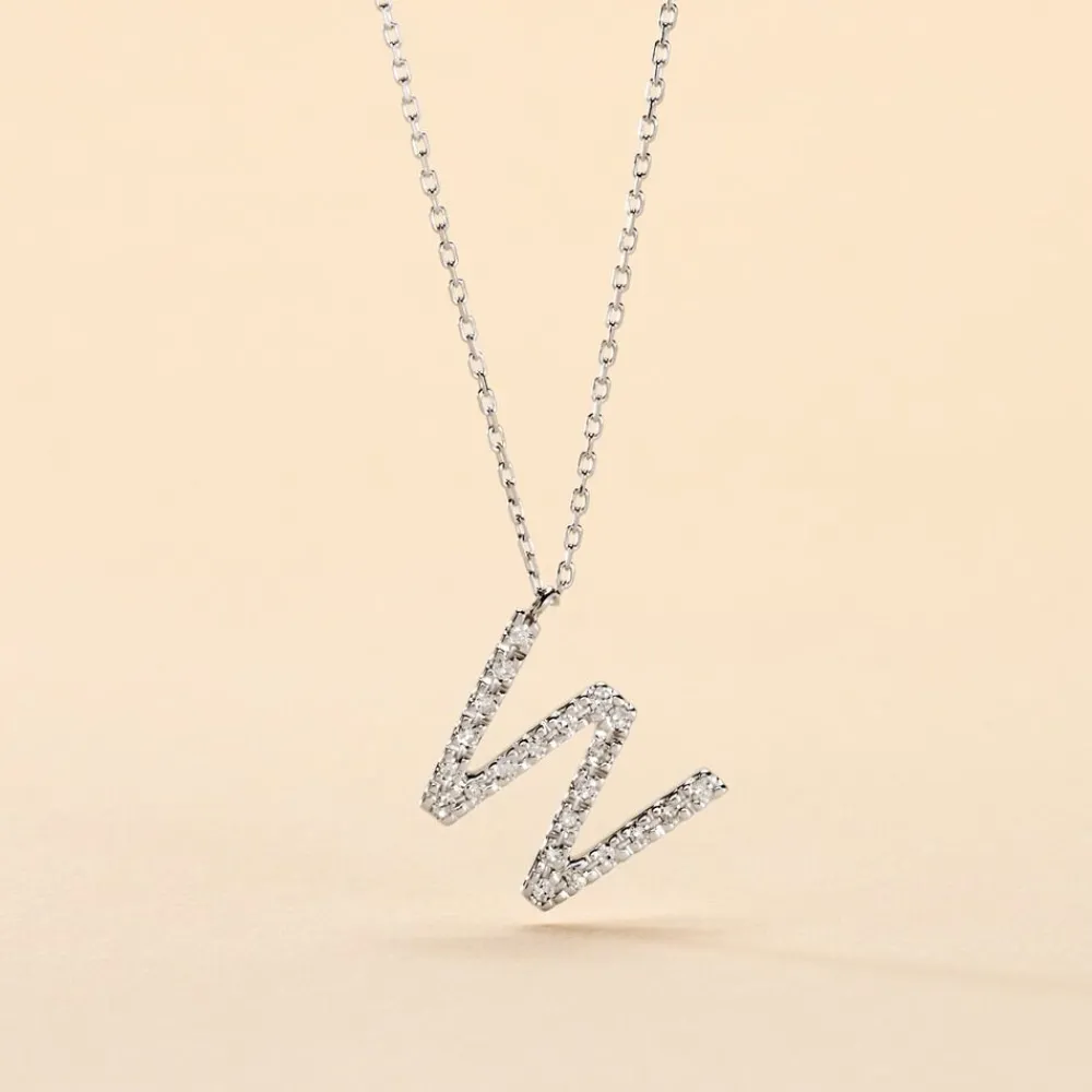 Collier Oran Or Blanc Diamant|Marc Orian