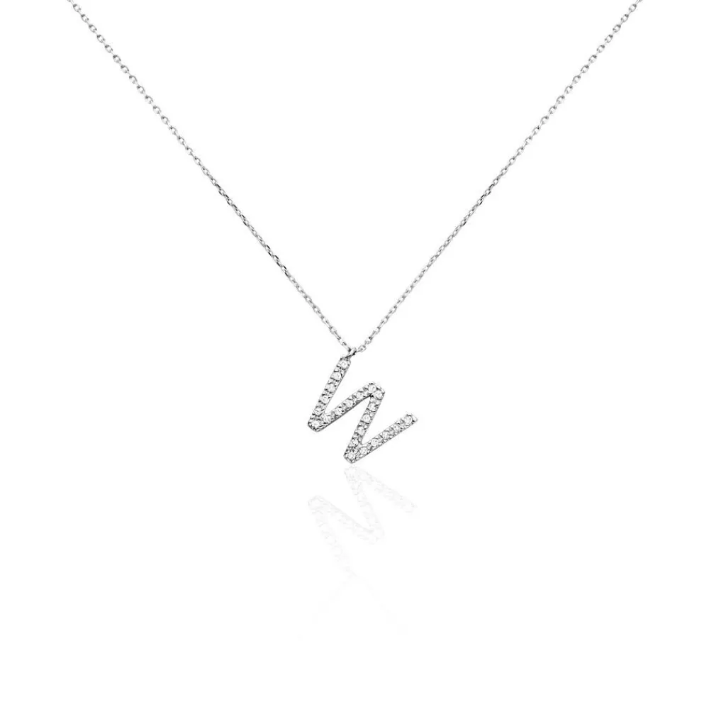 Collier Oran Or Blanc Diamant|Marc Orian