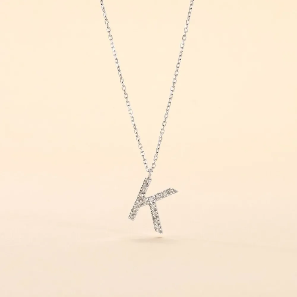 Collier Oran Or Blanc Diamant|Marc Orian New