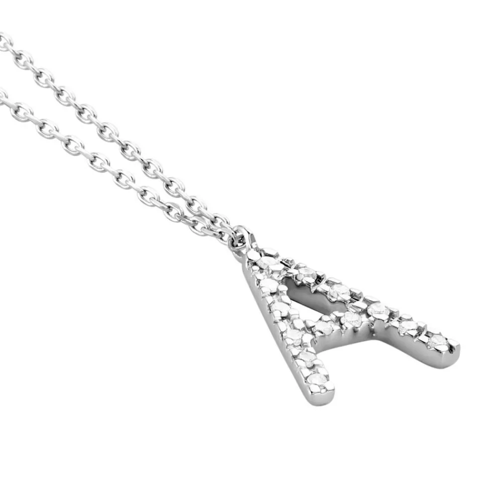 Collier Oran Or Blanc Diamant|Marc Orian New