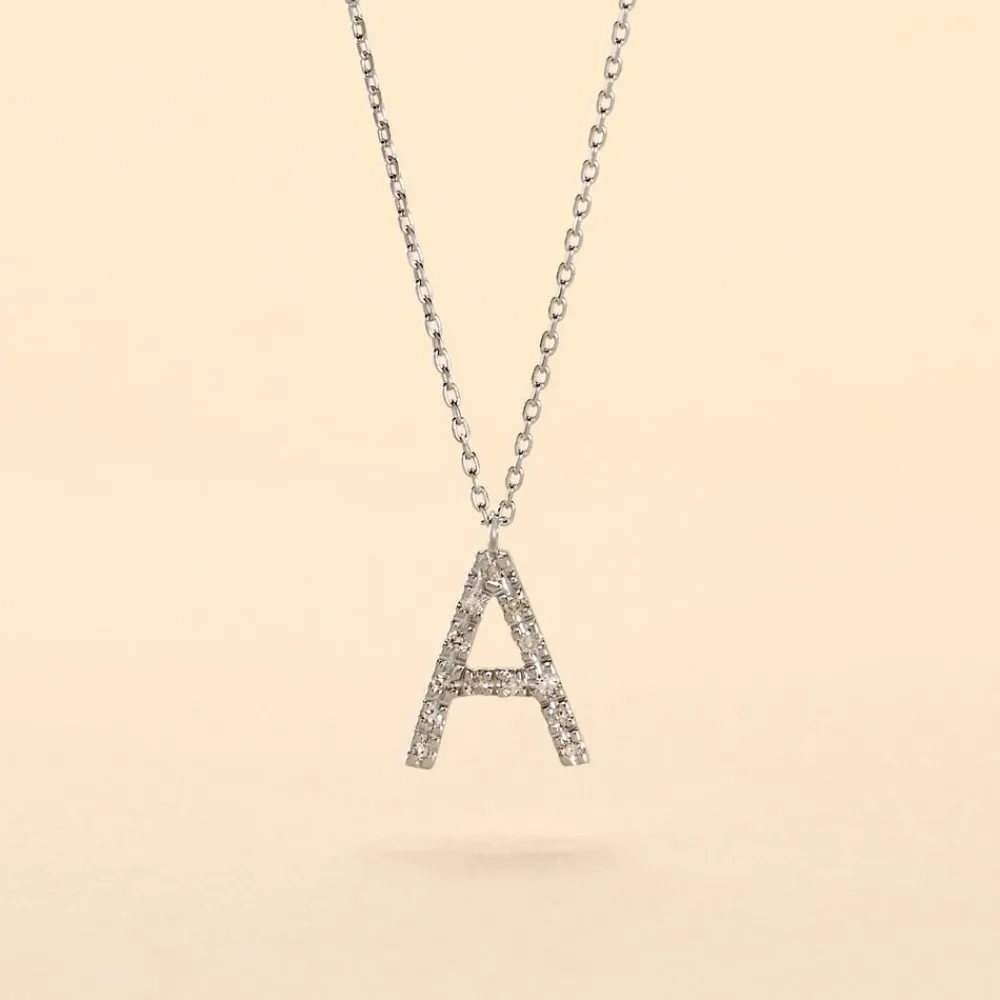 Collier Oran Or Blanc Diamant|Marc Orian New