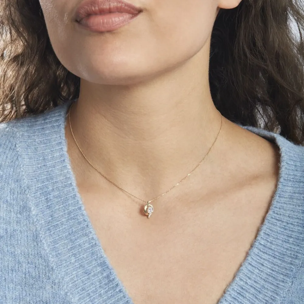 Collier Or Blanc Lydia Oxydes De Zirconium|Marc Orian New