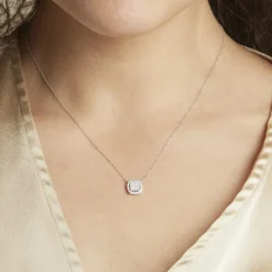 Collier Or Blanc Naveen Diamants Synthétiques